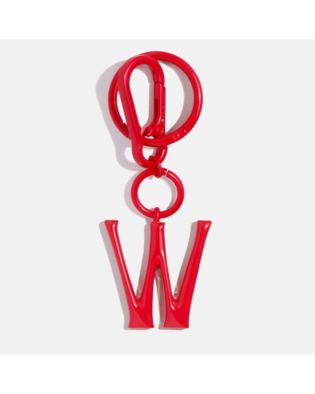 BaubleBar Red Initial Enamel Bag Charm