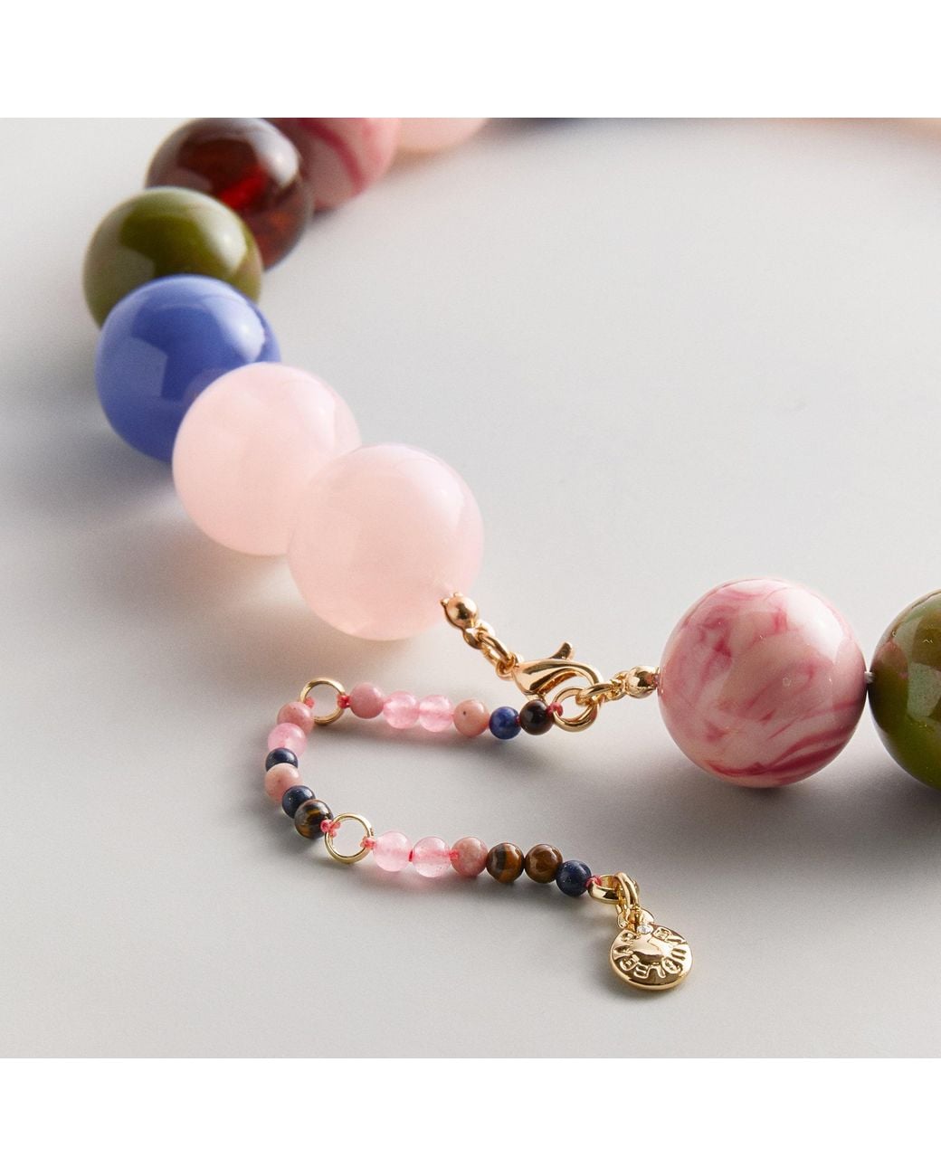 Bead Notes BaubleBar Jane Beaded Necklace in Metallic | Lyst