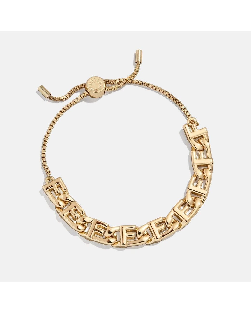BaubleBar Metallic Repeating Initial Bracelet