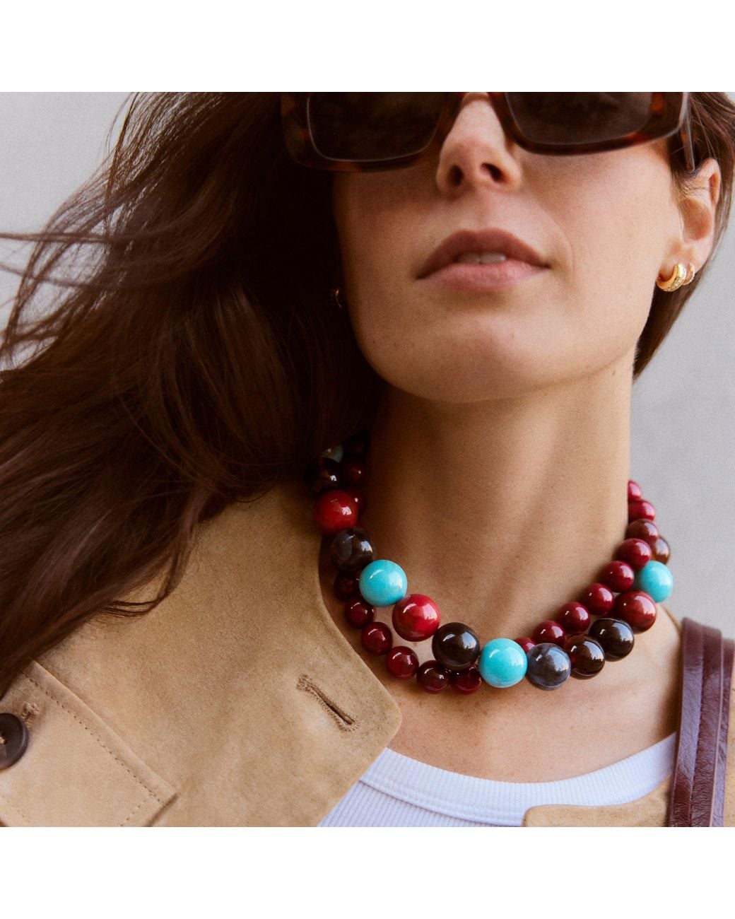 Bead Notes BaubleBar Jane Beaded Necklace in Blue | Lyst