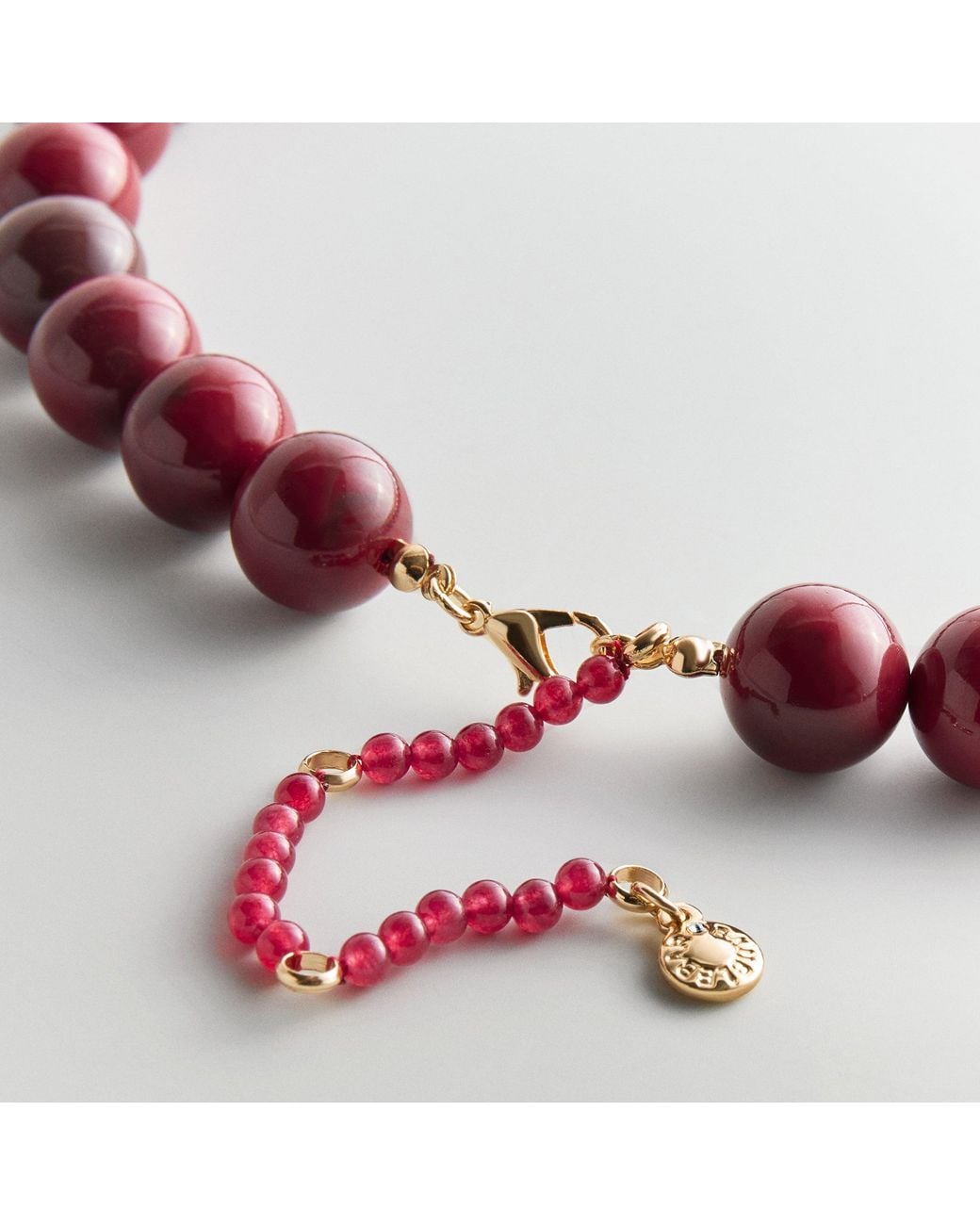 Bead Notes BaubleBar Mini Jane Semi-precious Beaded Necklace in Red | Lyst