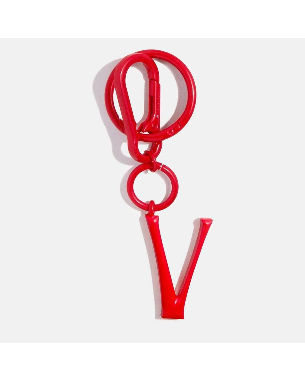 BaubleBar Red Initial Enamel Bag Charm