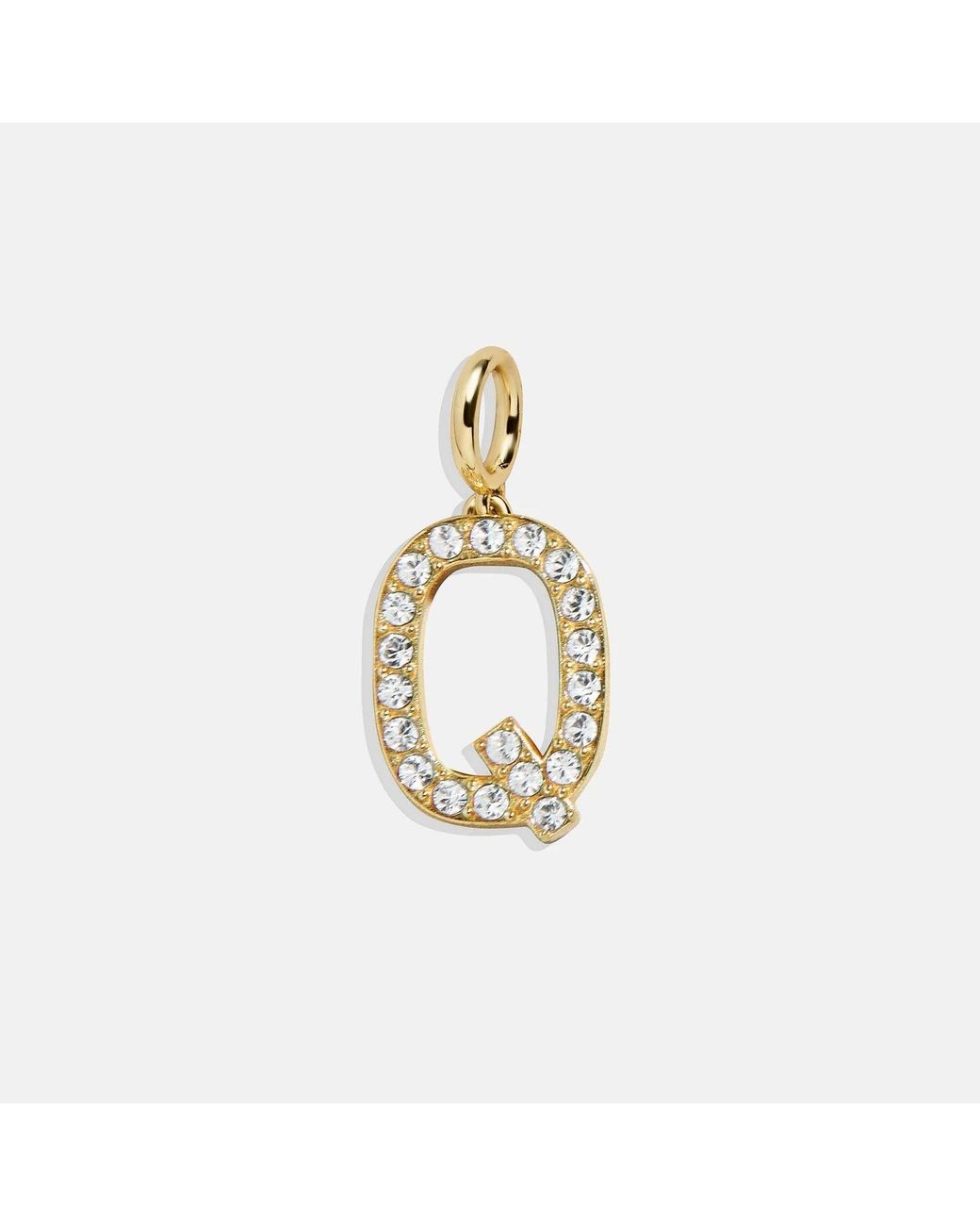 BaubleBar White Pavé Initial Cluster Charm