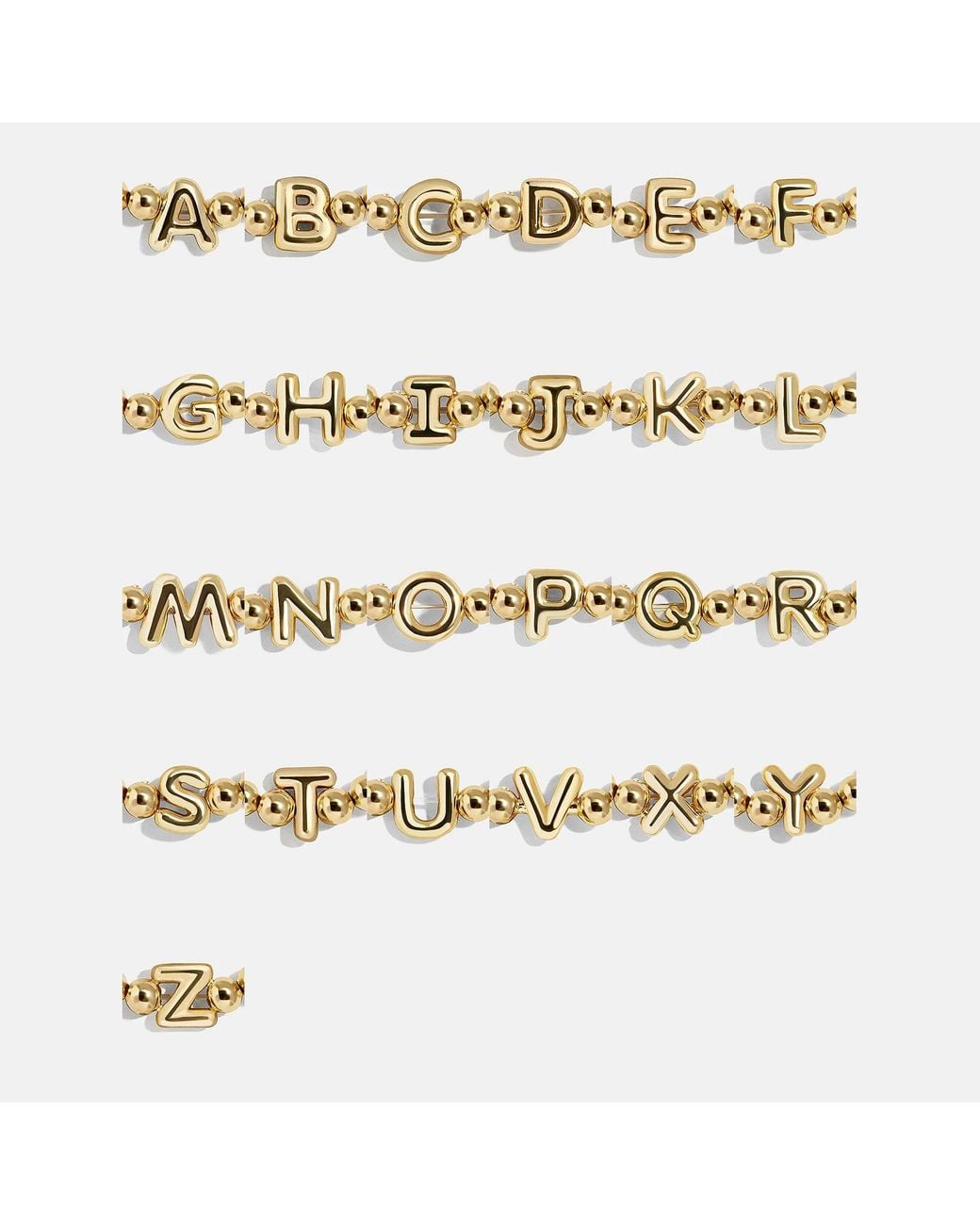 BaubleBar Metallic Initial Pisa Custom Bracelet