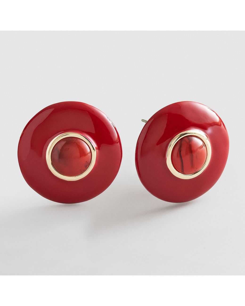 BaubleBar Red Lydia Statement Stud Earrings