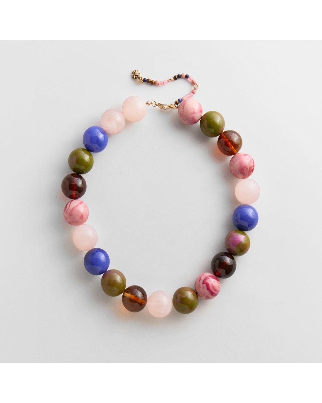 Bead Notes BaubleBar Jane Beaded Necklace in Metallic | Lyst