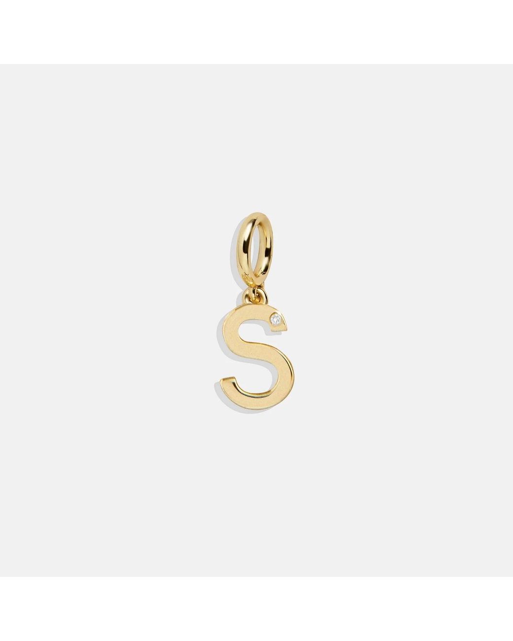 BaubleBar White Classic Initial Cluster Charm