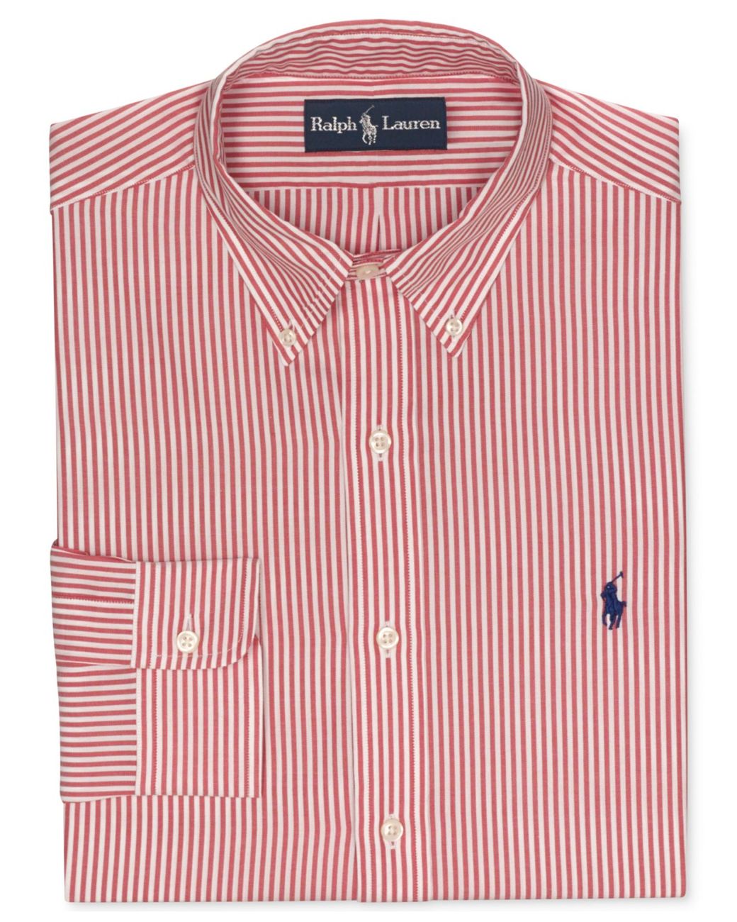 Ralph Lauren Polo Red And White Stripe Dress Shirt for Men | Lyst