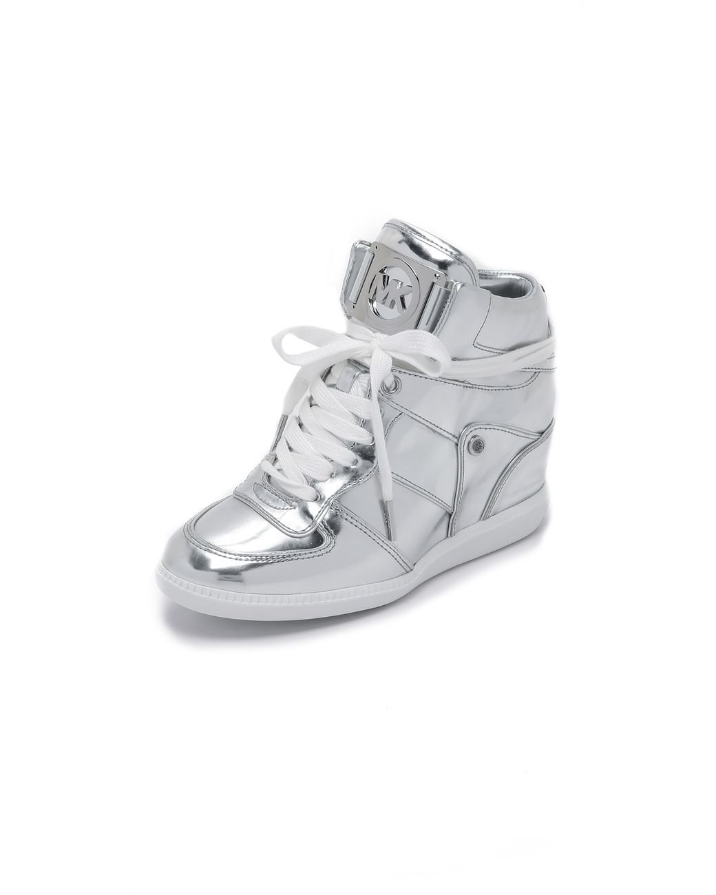 MICHAEL Michael Kors Nikko High Top Sneakers in Metallic | Lyst