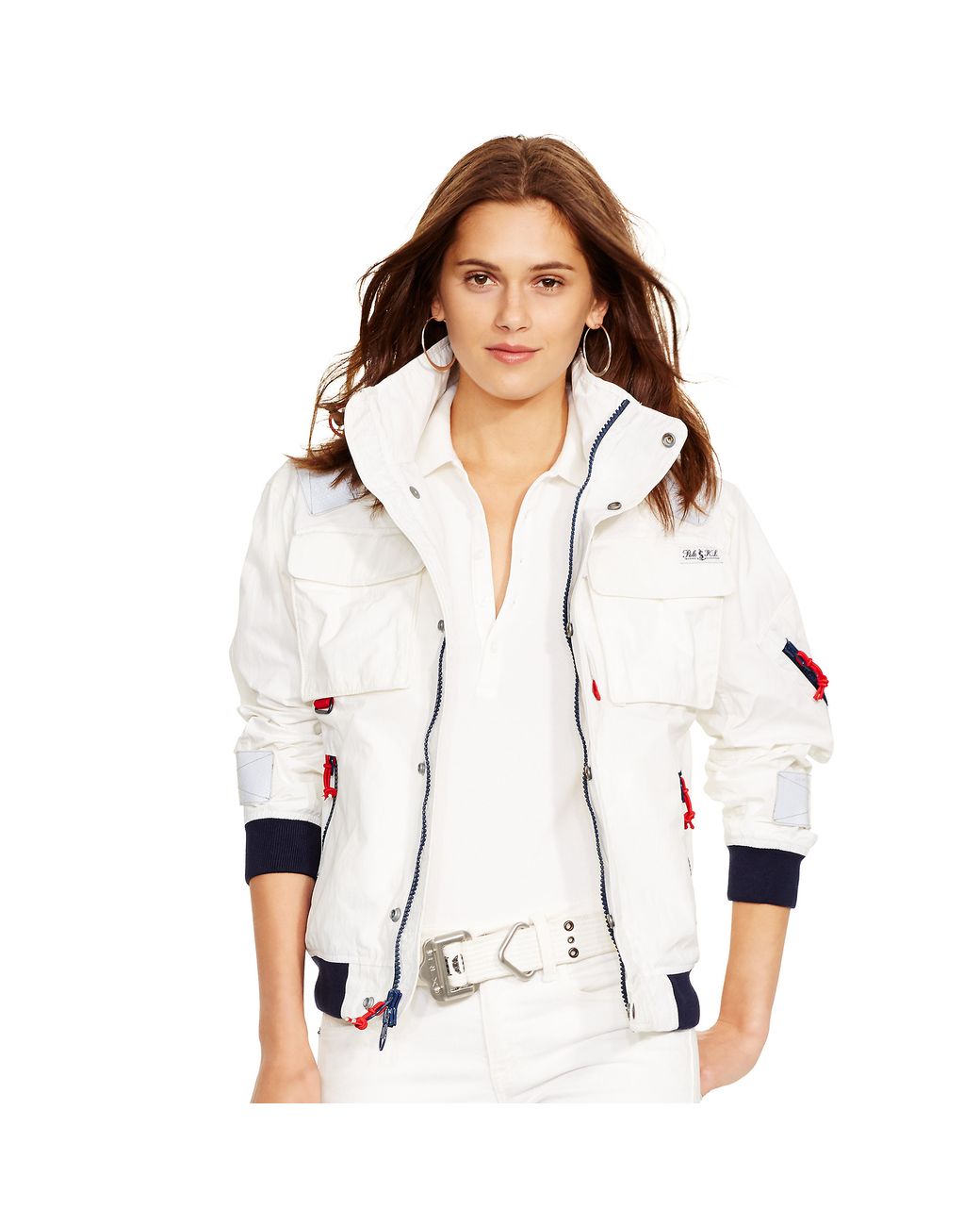 Polo Ralph Lauren Waxed Sailing Jacket in White | Lyst