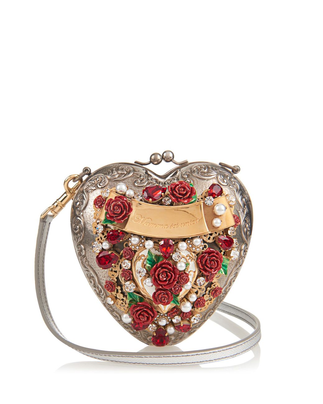 Dolce & Gabbana Rose-embellished Cross-body Heart Bag | Lyst UK