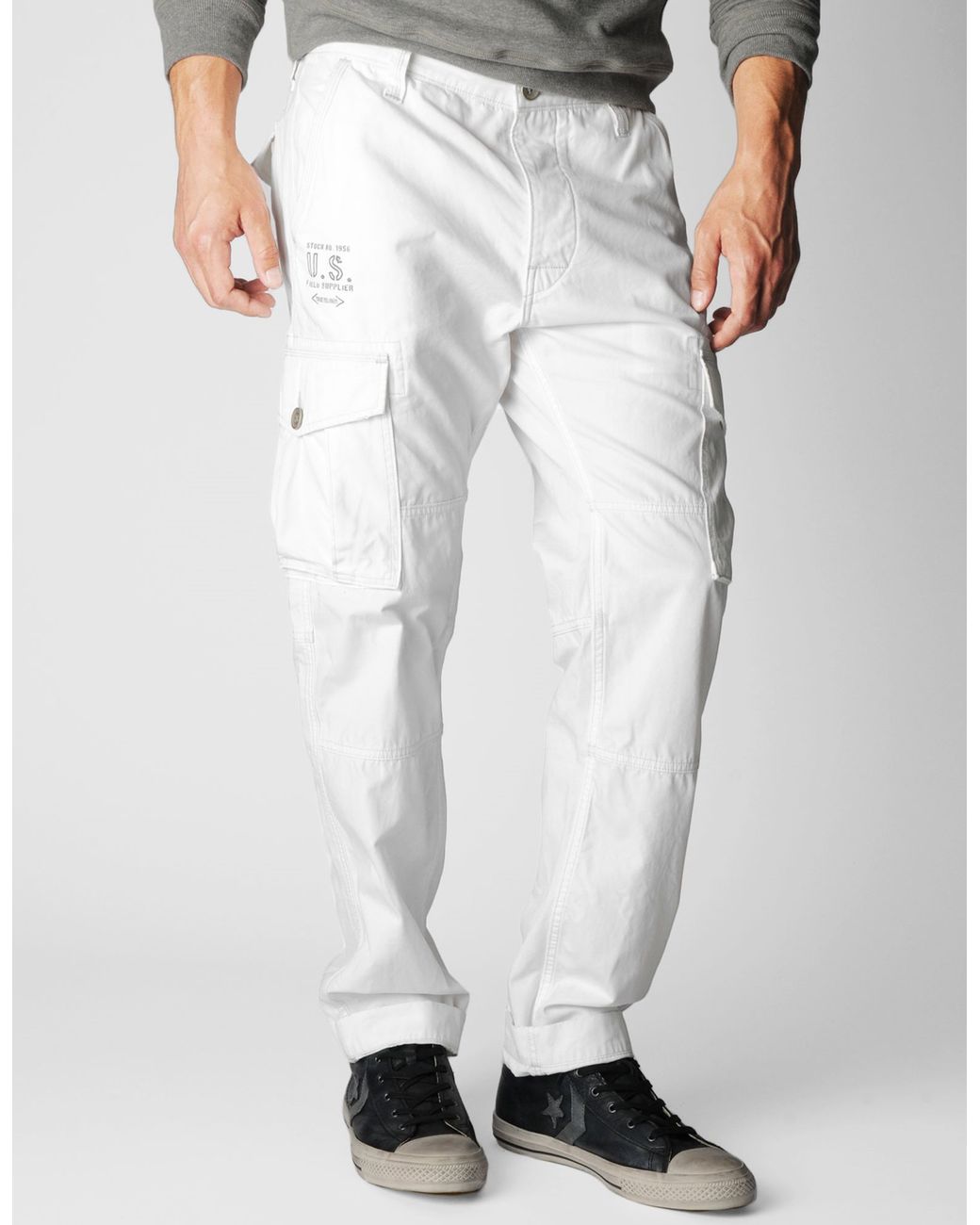 Nylon cargo trousers - Natural white - Men | H&M IN