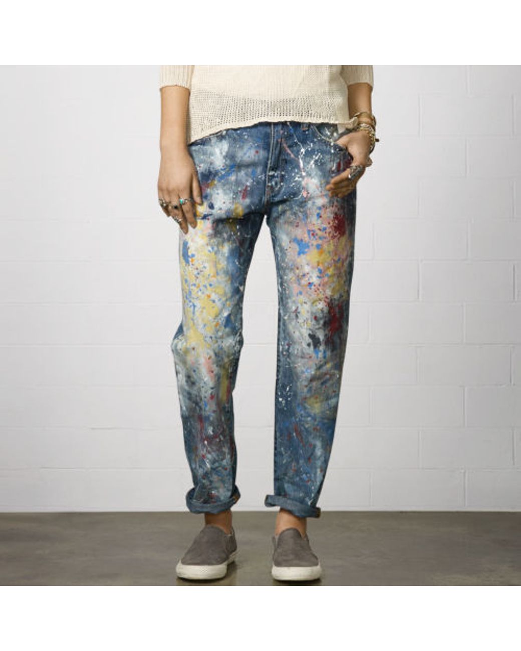 ralph lauren paint splatter jeans