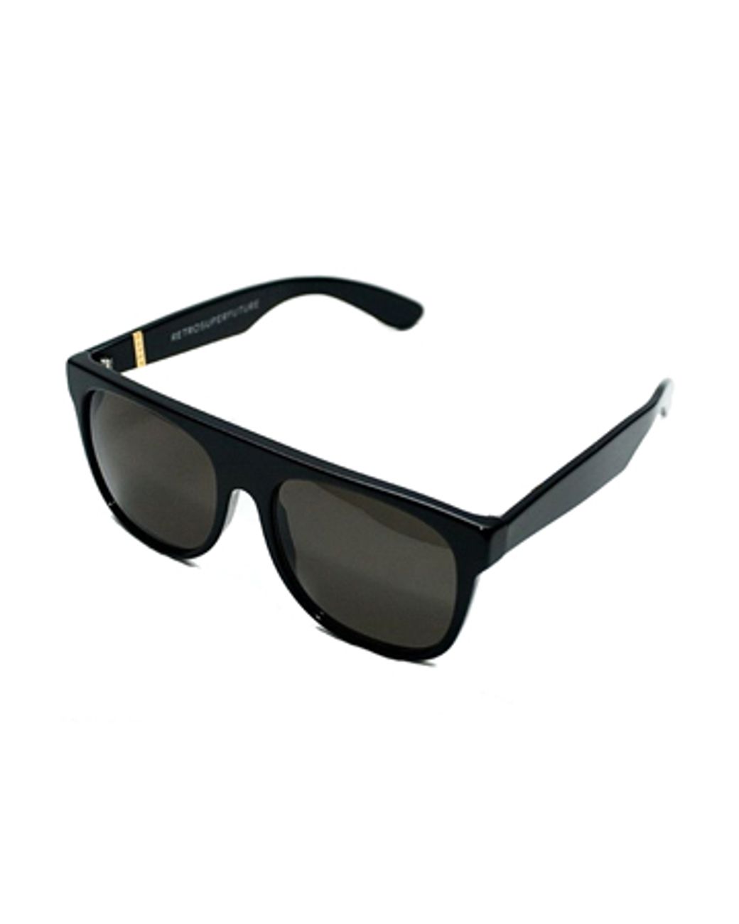 Men's Flat Top Sunglasses Impero Super Clear Black Frame Blue mirror Lens Sport 