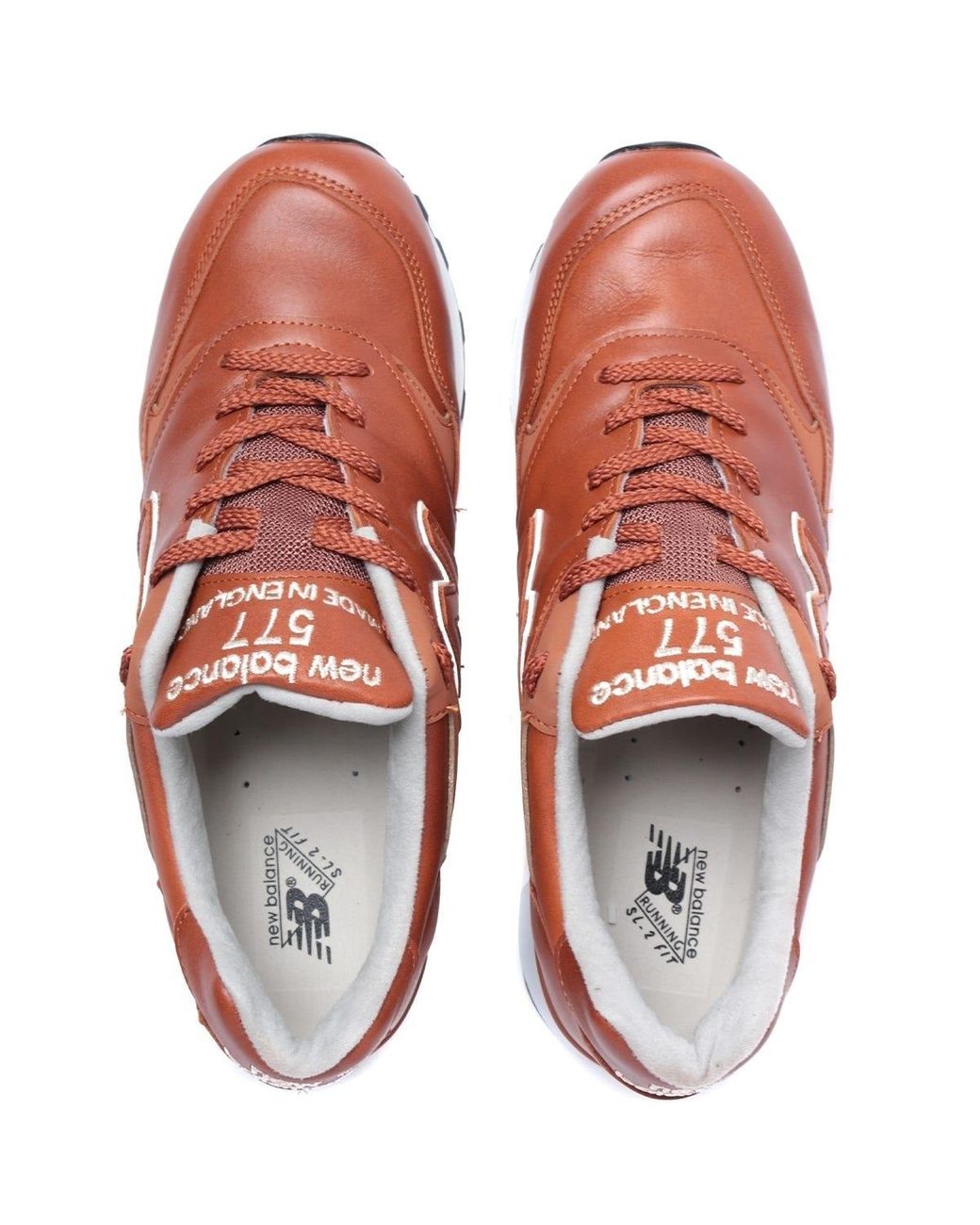 New Balance Made In England M577 Tan Leather Trainers for Men | Lyst