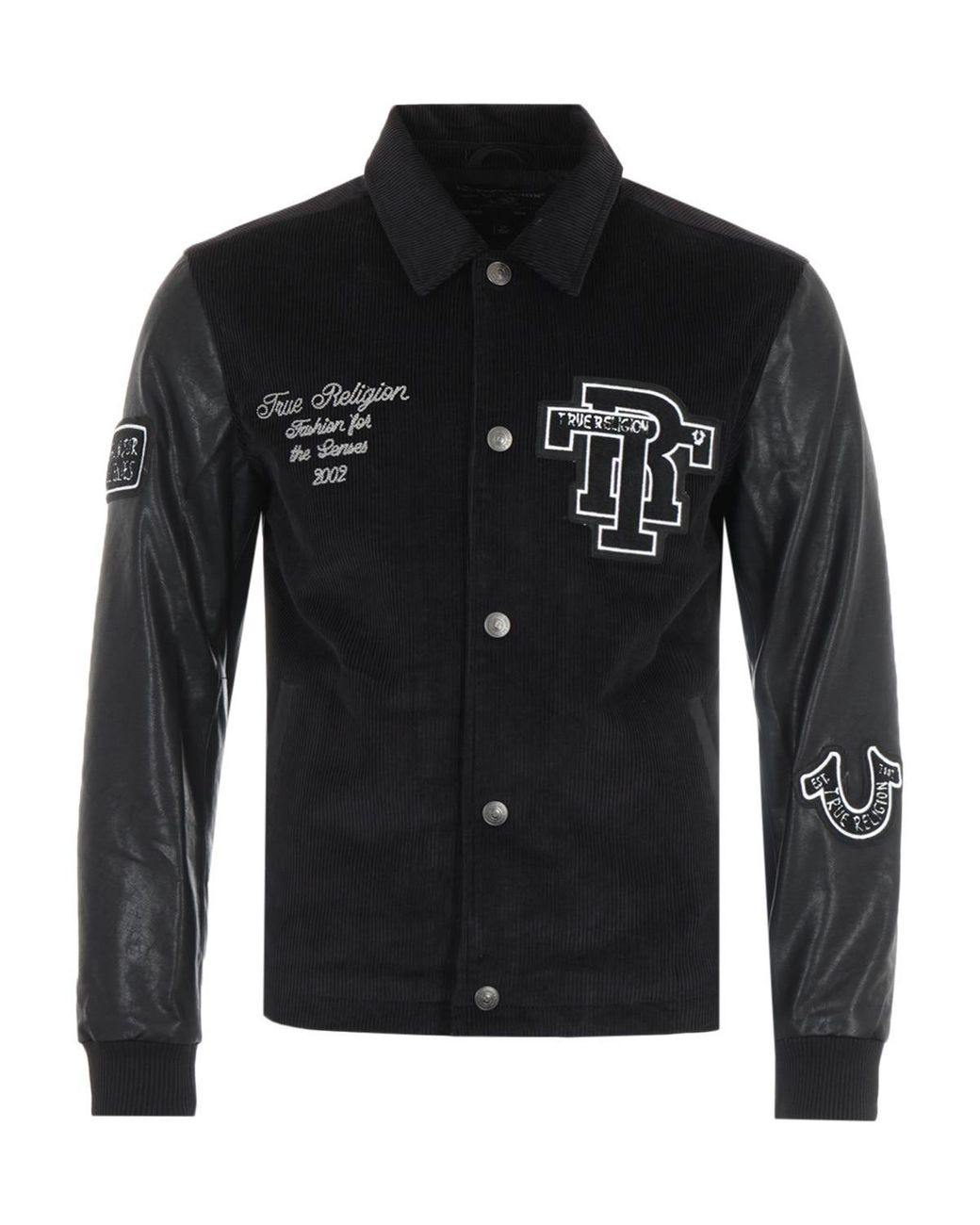 True Religion Denim Western Varsity Jacket in Onyx (Black) for Men Lyst