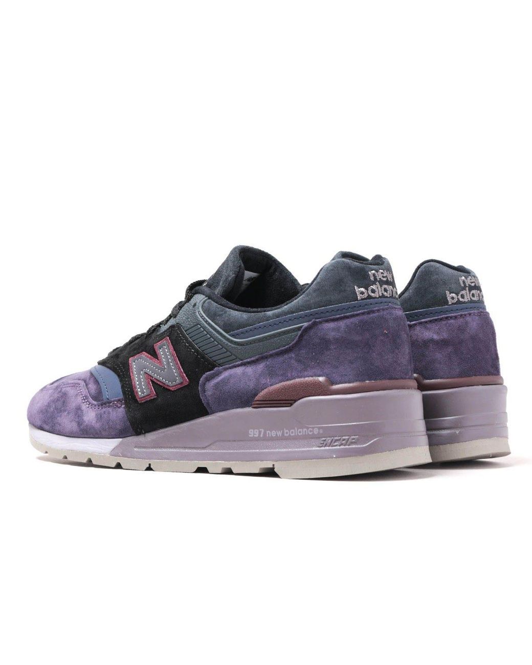 New Balance M997 Made In Usa Purple & Black Suede Trainers for Men | Lyst