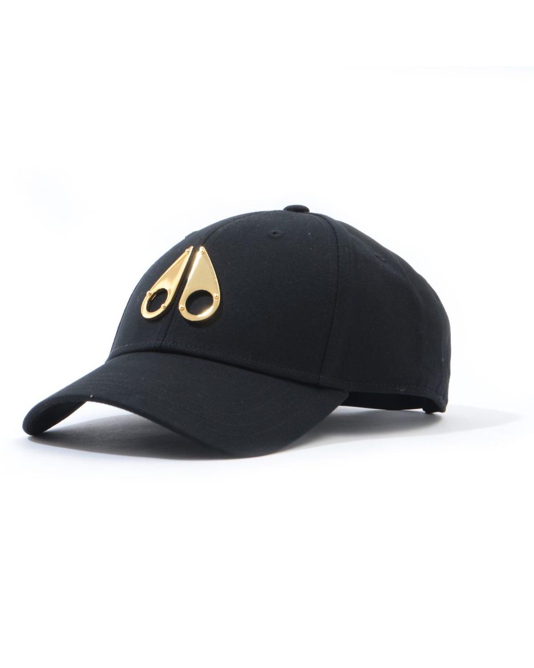 Gold Icon Logo Cap in Black for Men 