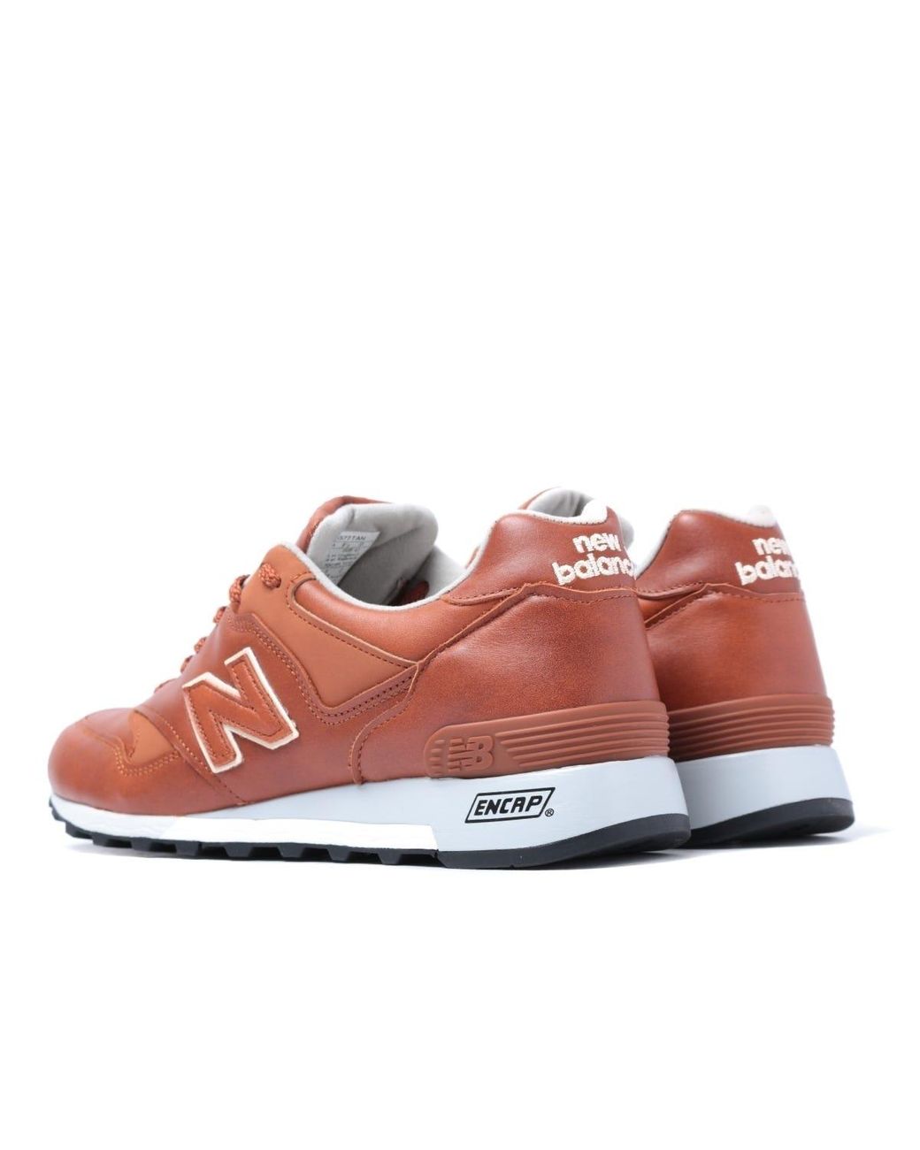 New Balance Made In England M577 Tan Leather Trainers for Men | Lyst