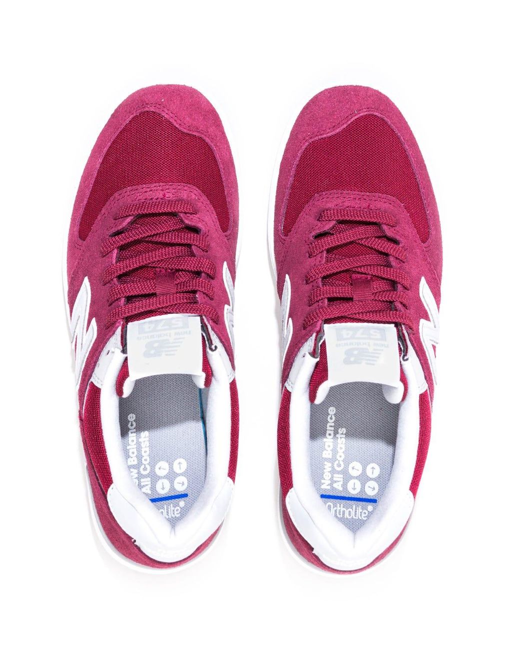 new balance burgundy all coasts 574 trainers