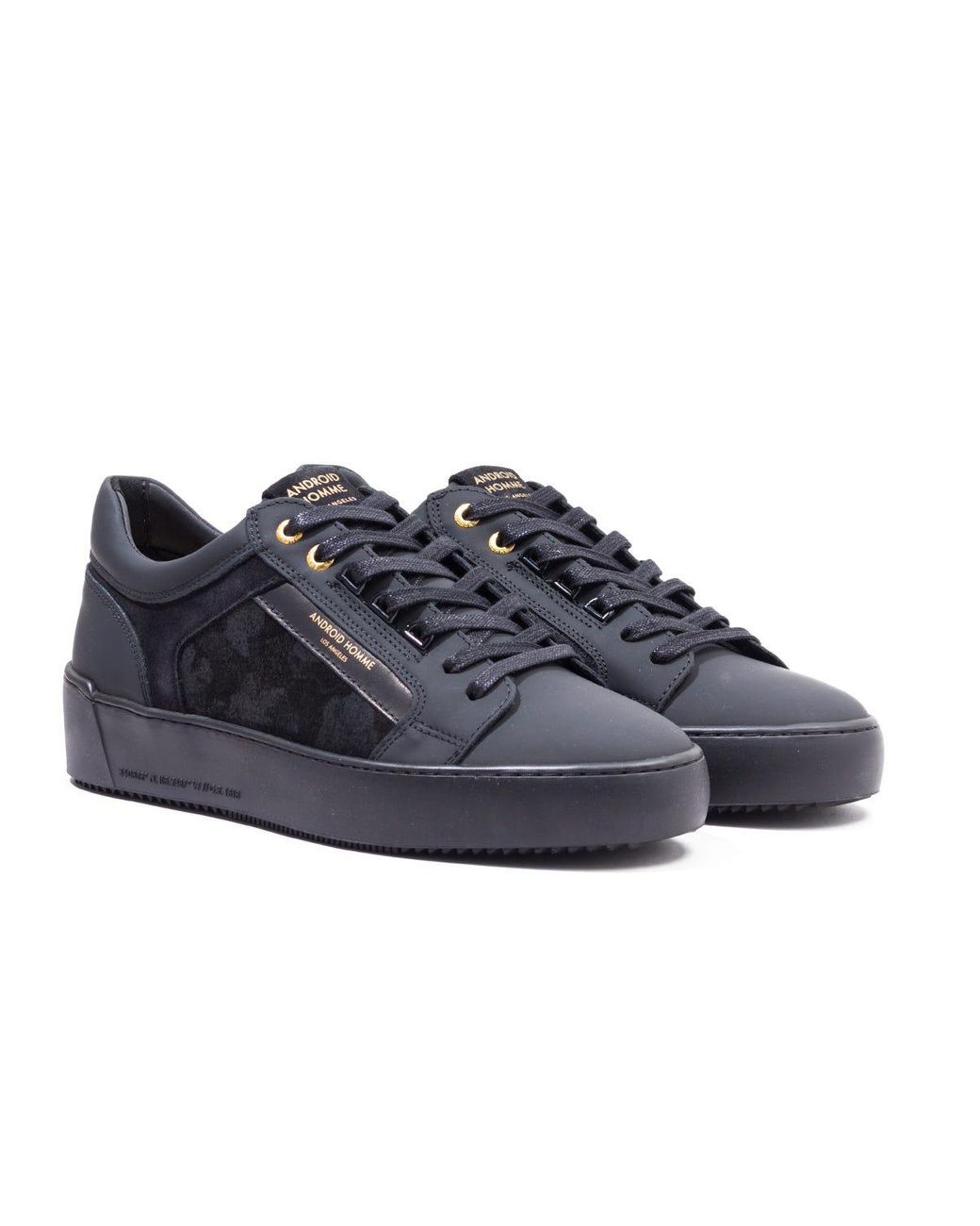 Android Homme Venice Black Camo Suede Leather Trainers for Men | Lyst