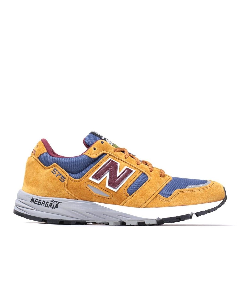 New Balance Trail 575 Suede Mustard & Blue Mesh Trainers for Men | Lyst