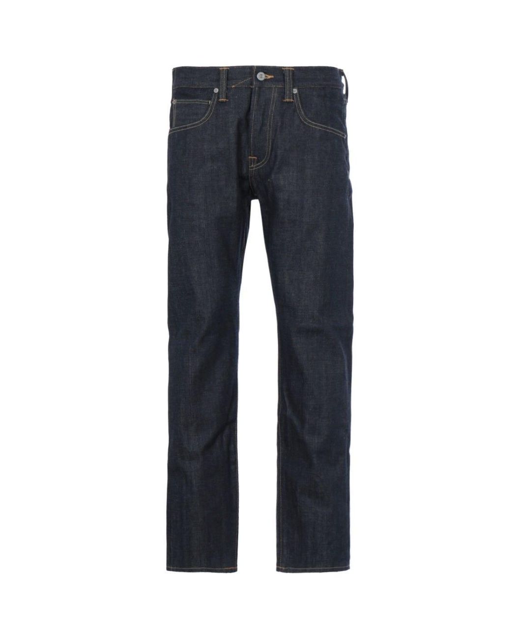 ED-55 Tinted Regular Tapered Selvedge Jeans Black Unwashed Atterley Men Clothing Jeans Tapered Jeans 