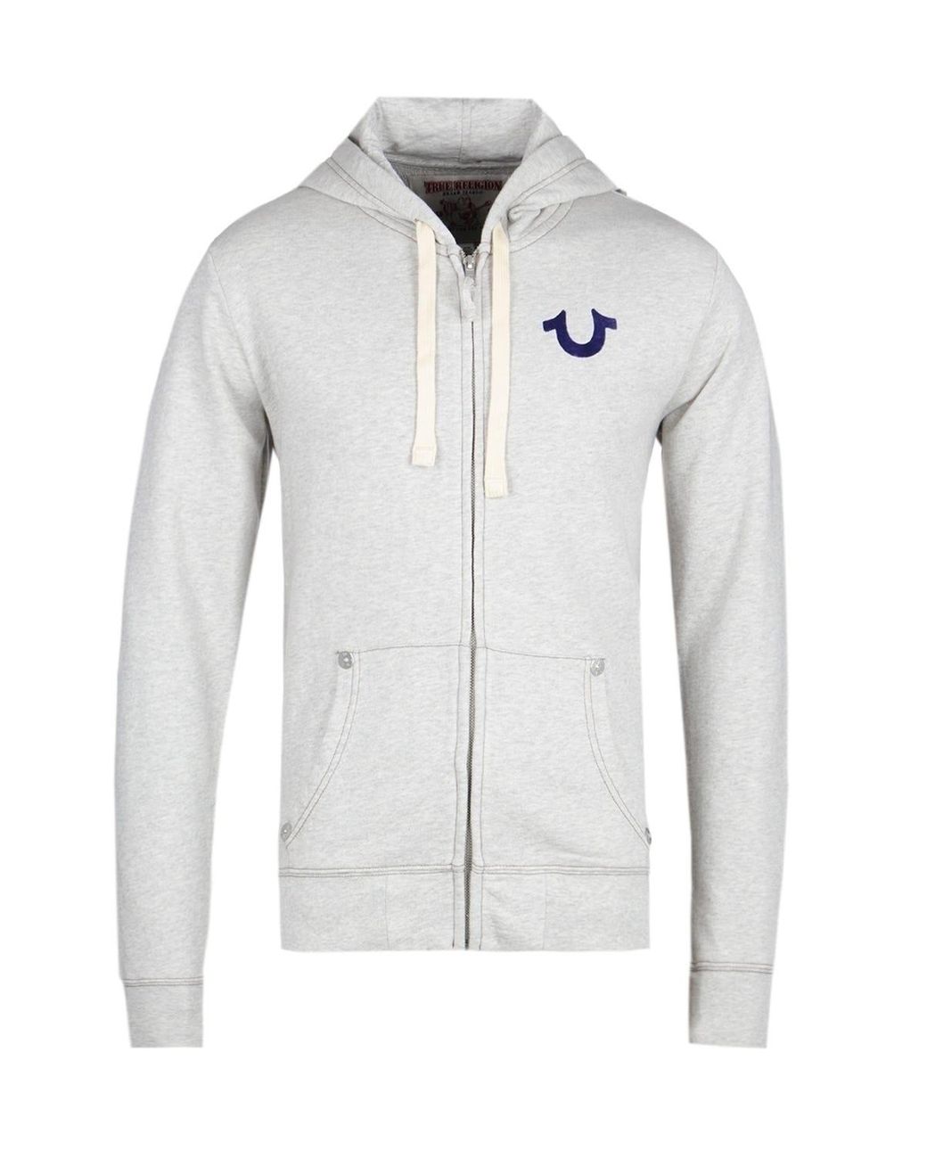 Oatmeal Zip Hoodie in Beige 