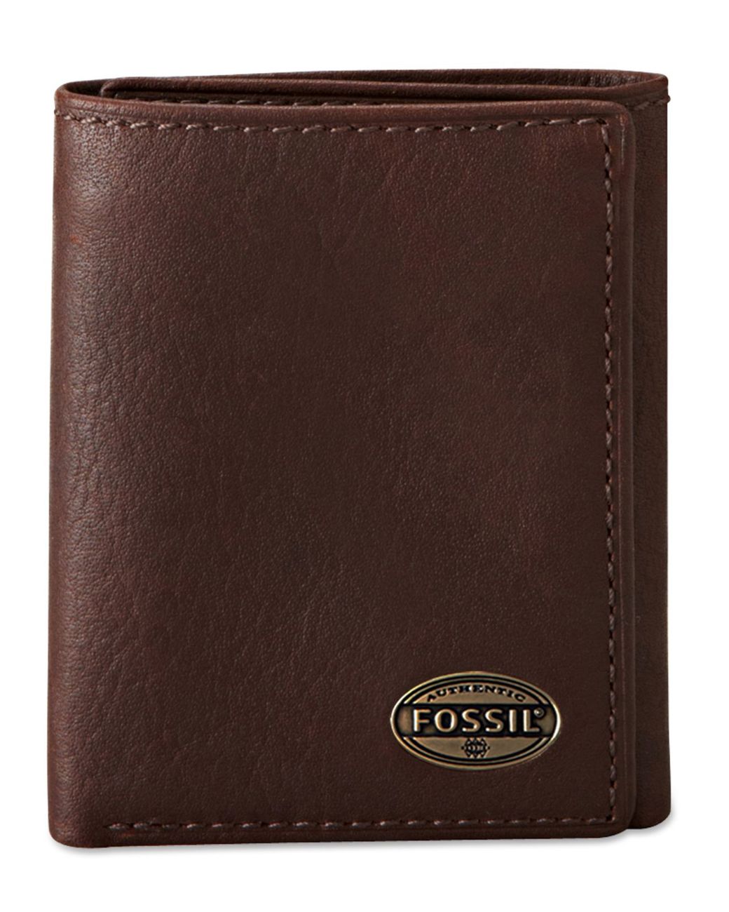 Fossil Estate Zip Trifold Wallet in Brown for Men Lyst