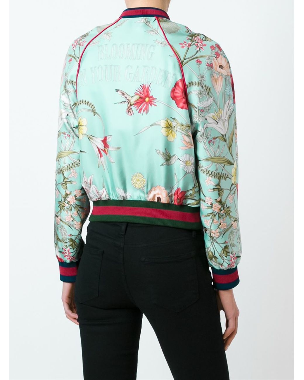 Gucci 'acid Bloom' Bomber Jacket in Green