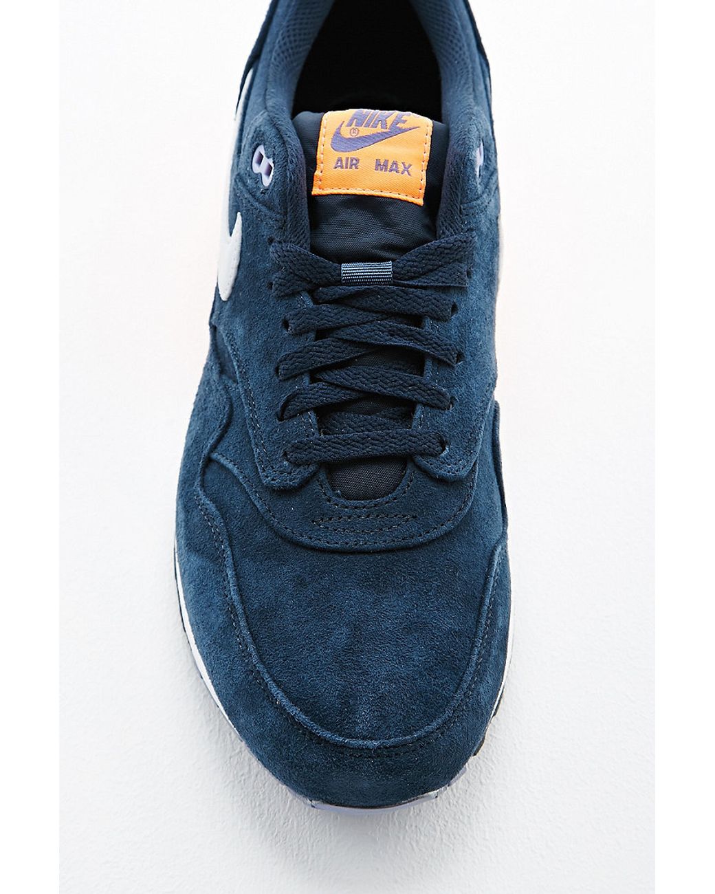 Nike Air Max 1 Premium Suede Trainers in Navy in Blue for Men | Lyst UK