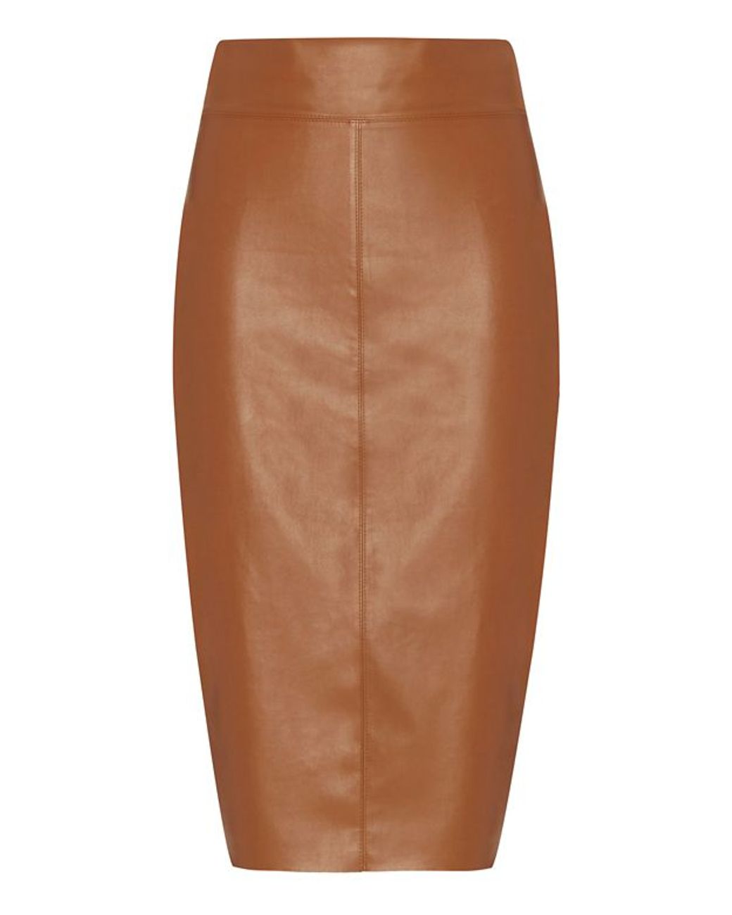 Leather pencil skirt clearance cognac