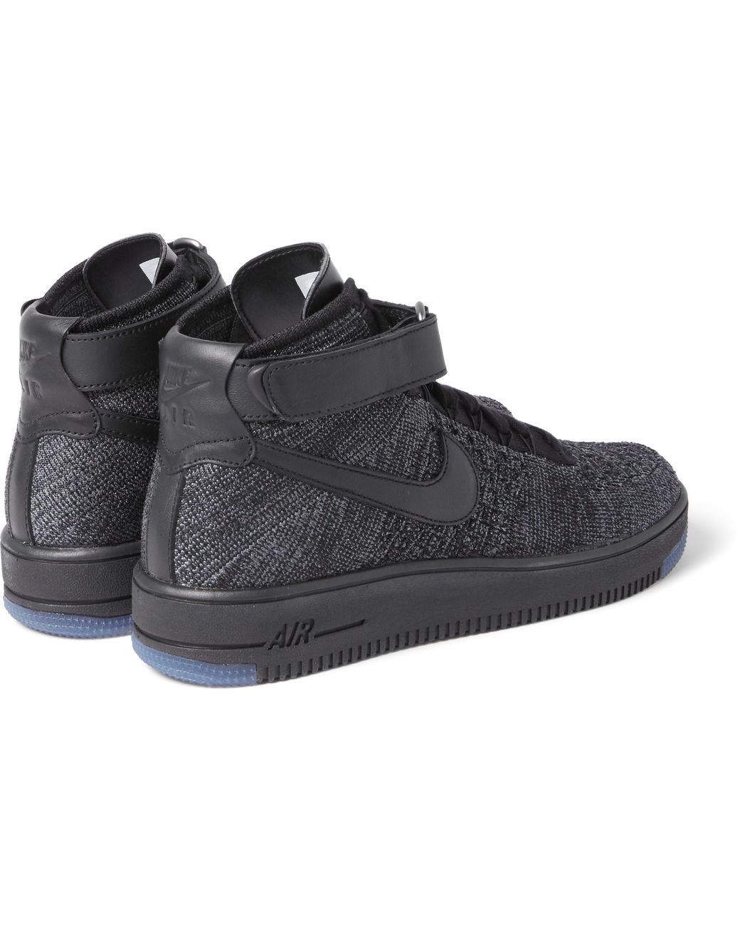 Nike Leather Air Force 1 Flyknit High-top Sneakers in Gray (Black) for Men  | Lyst UK