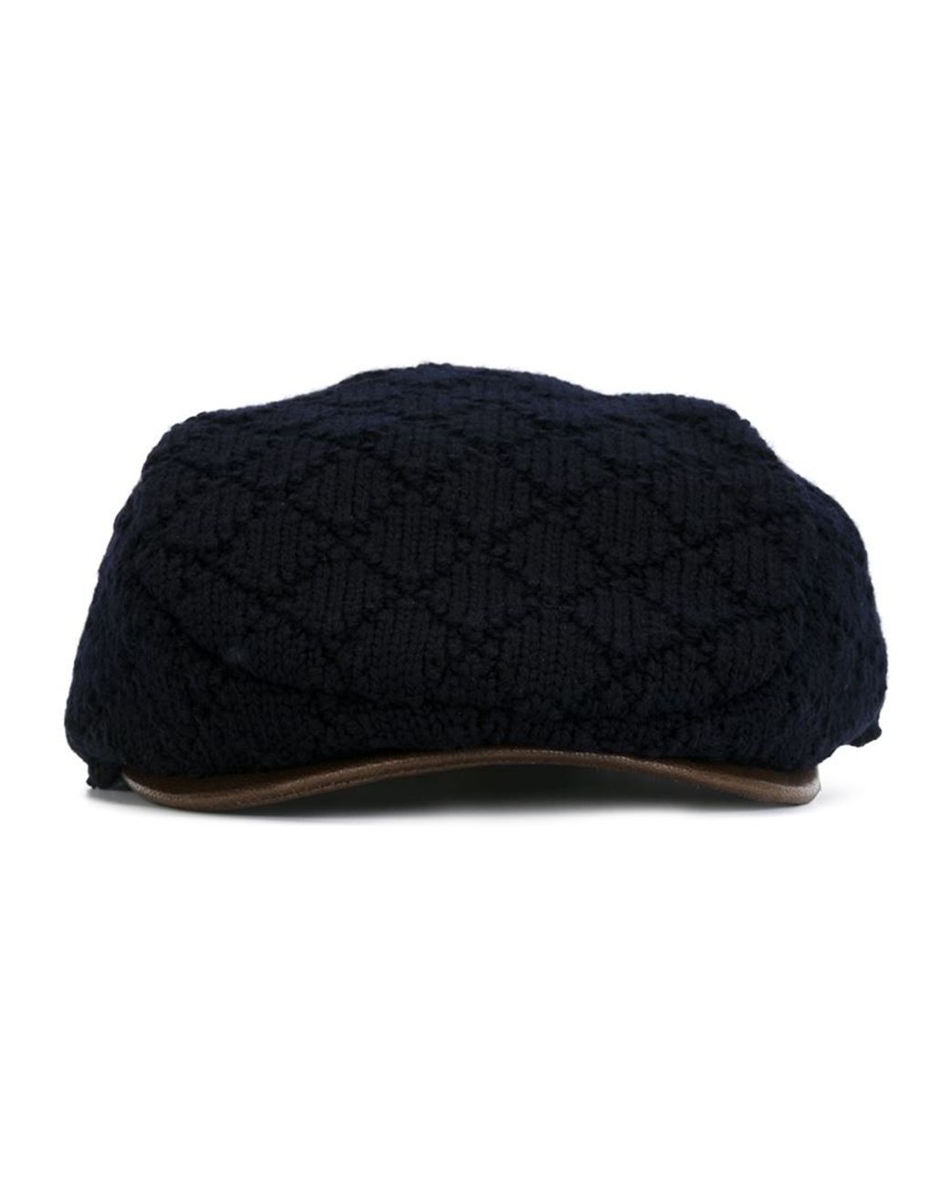 Giorgio Armani Knitted Flat Cap in Blue 