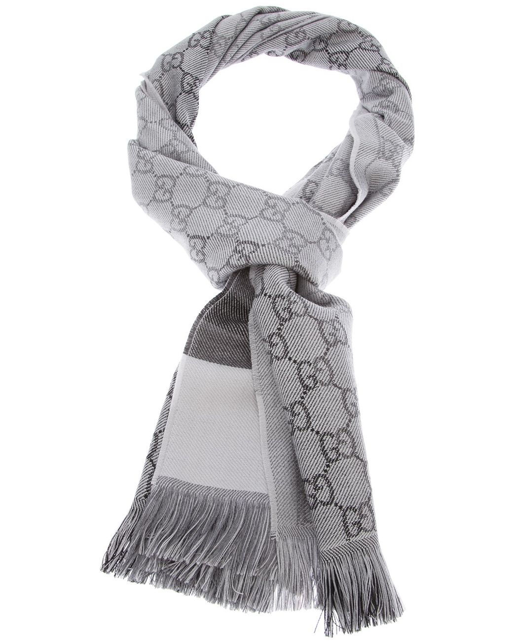 Gucci Branded Mixed Print Scarf in Gray for Men Lyst