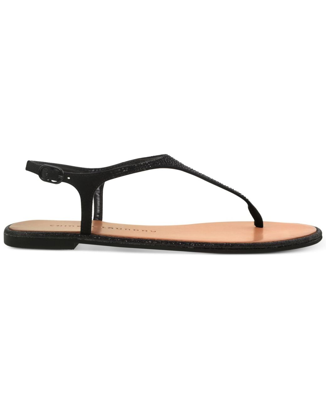 Chinese Laundry Glam Rock Flat Thong Sandals in Black Lyst