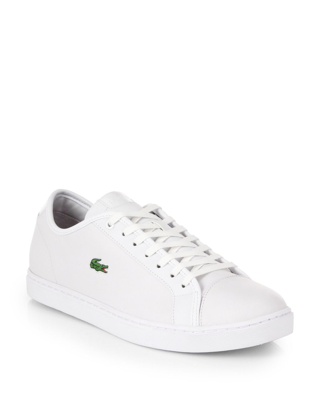 Sygdom Desperat Uheldig Lacoste Leather Tennis Shoes in White for Men | Lyst