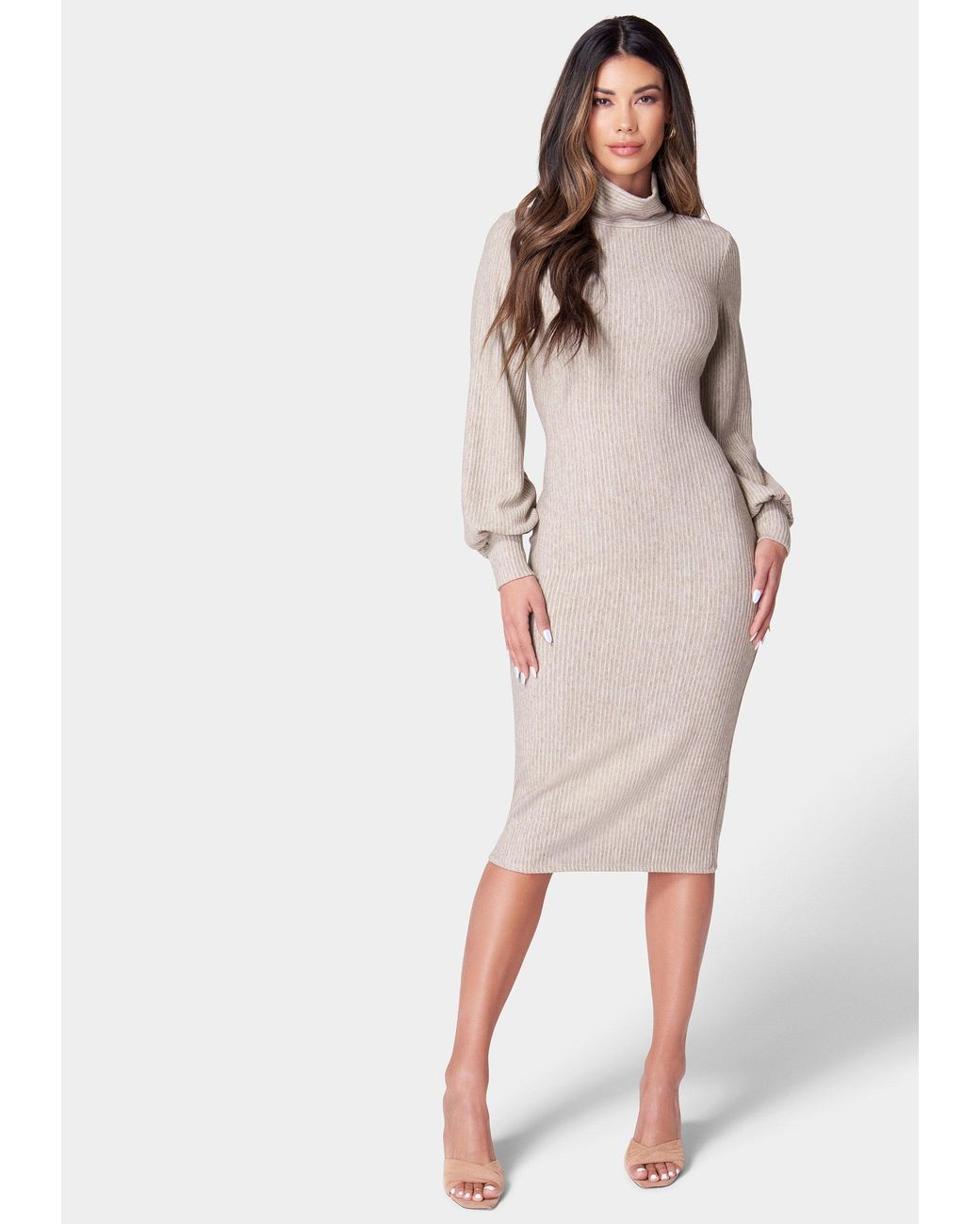 Bebe turtleneck sweater dress clearance