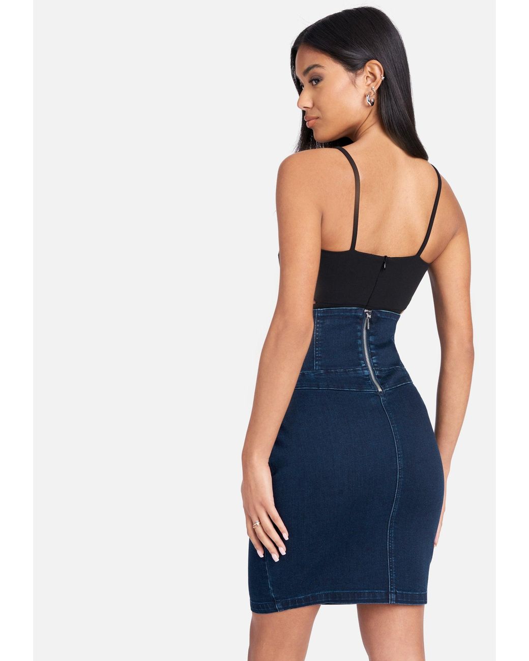 R+A Women's Denim Zip Front High Rise Mini Skirt Blue Size 0 - Shop Linda's  Stuff