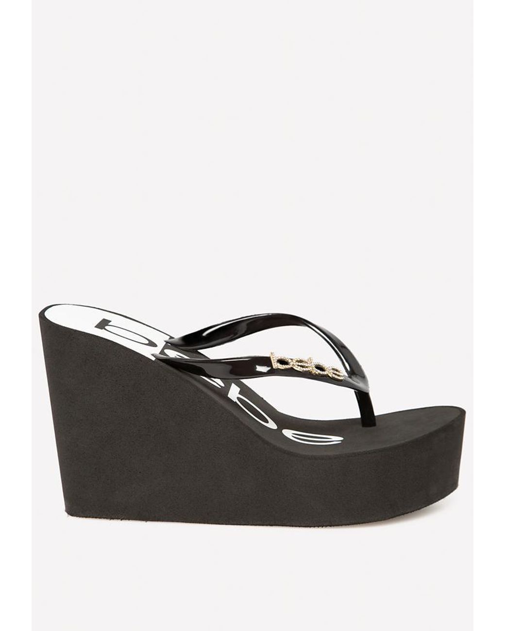 Bebe platform sales flip flops