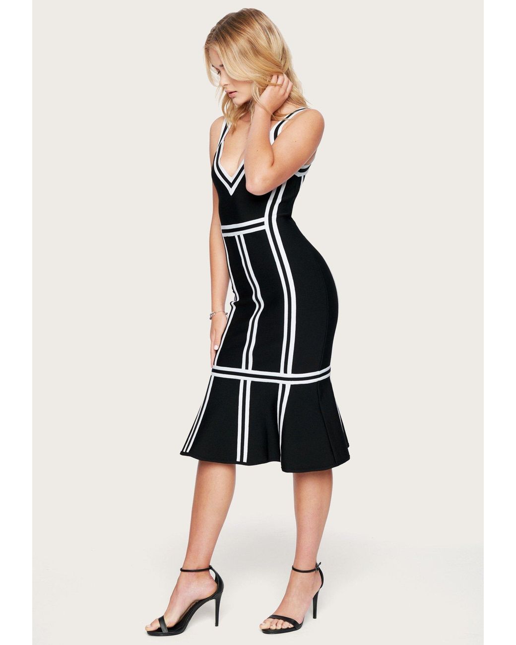 contrast with black dress