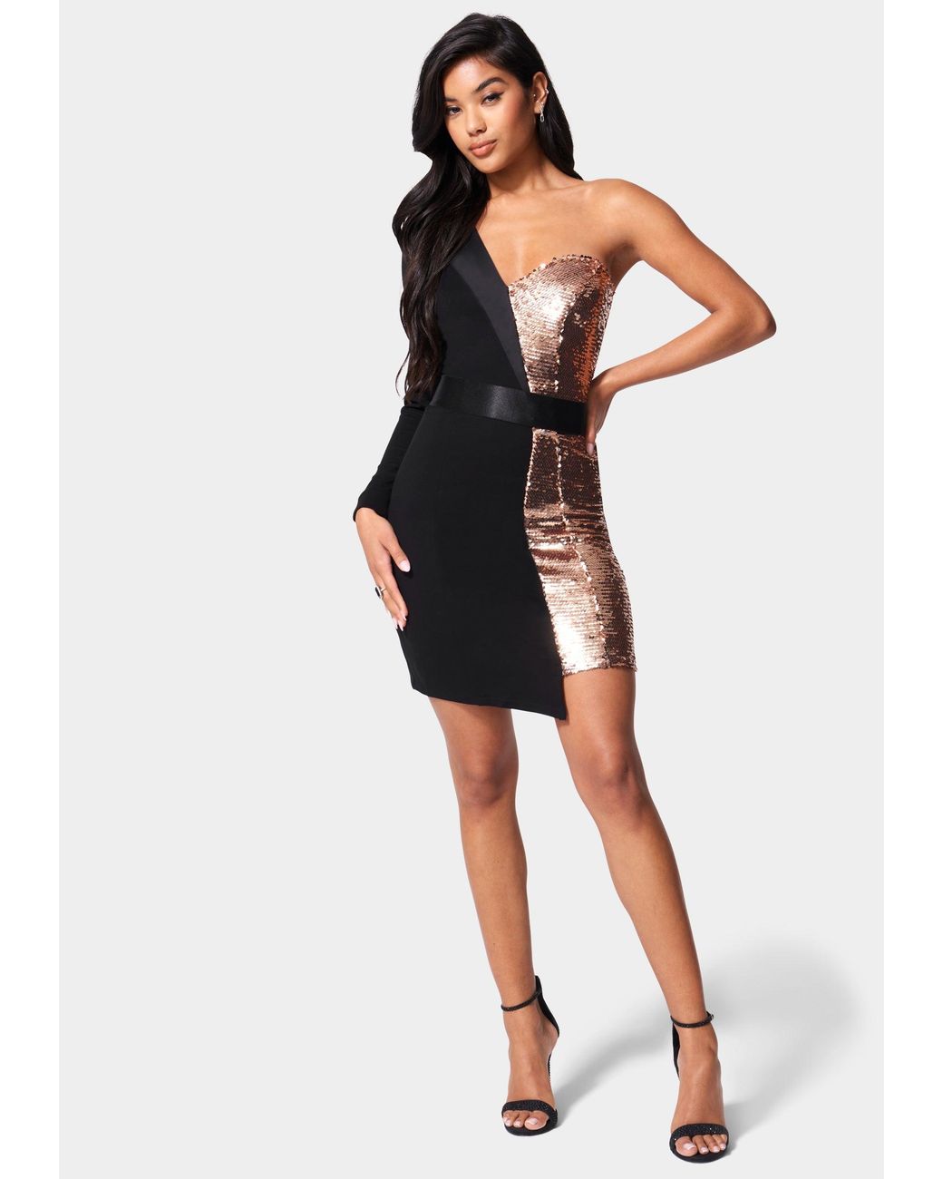 Bebe black shop sequin dress