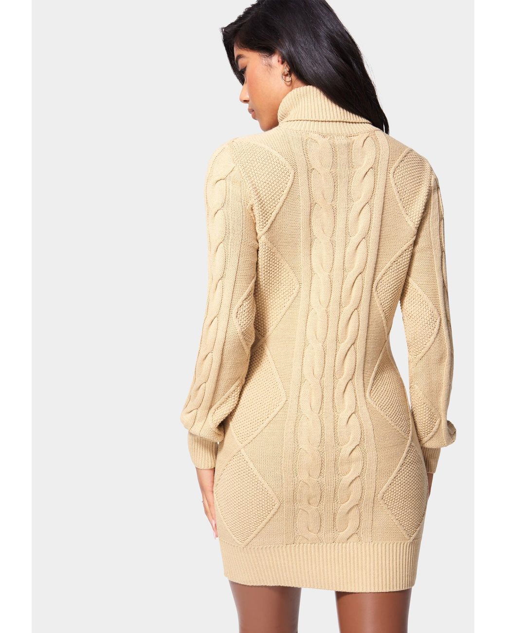 Bebe Cotton Stud Detail Tunic Sweater 
