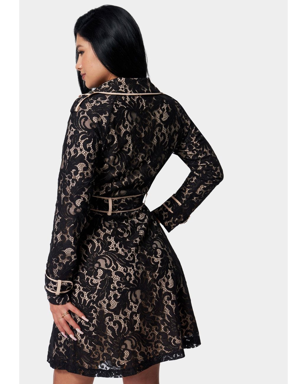 Bebe lace trench best sale coat