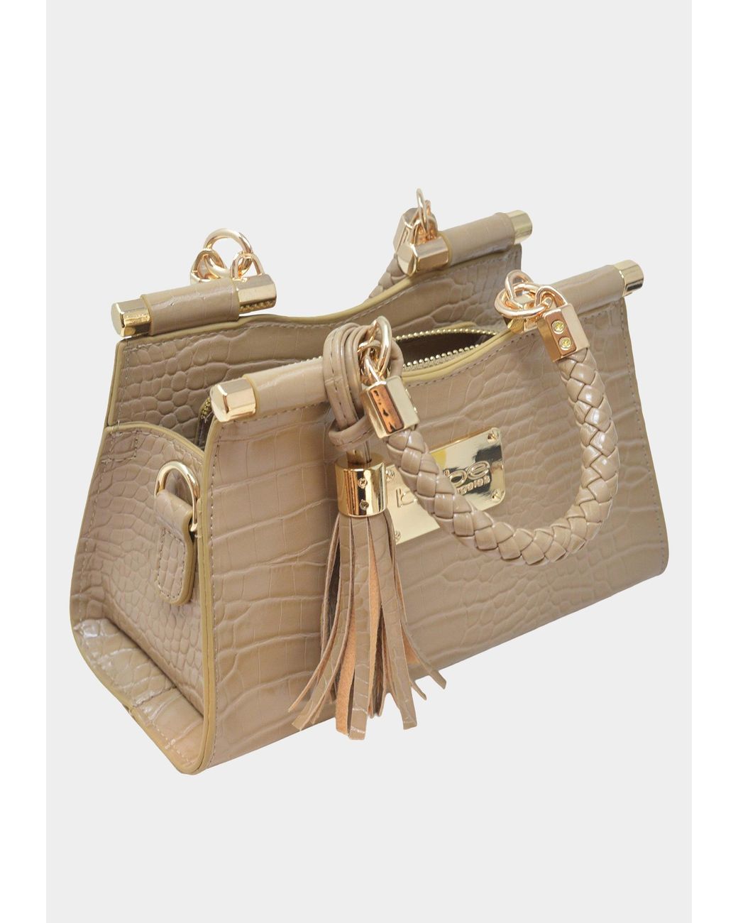 Bebe Natalie Mini Croco Crossbody in Natural Lyst