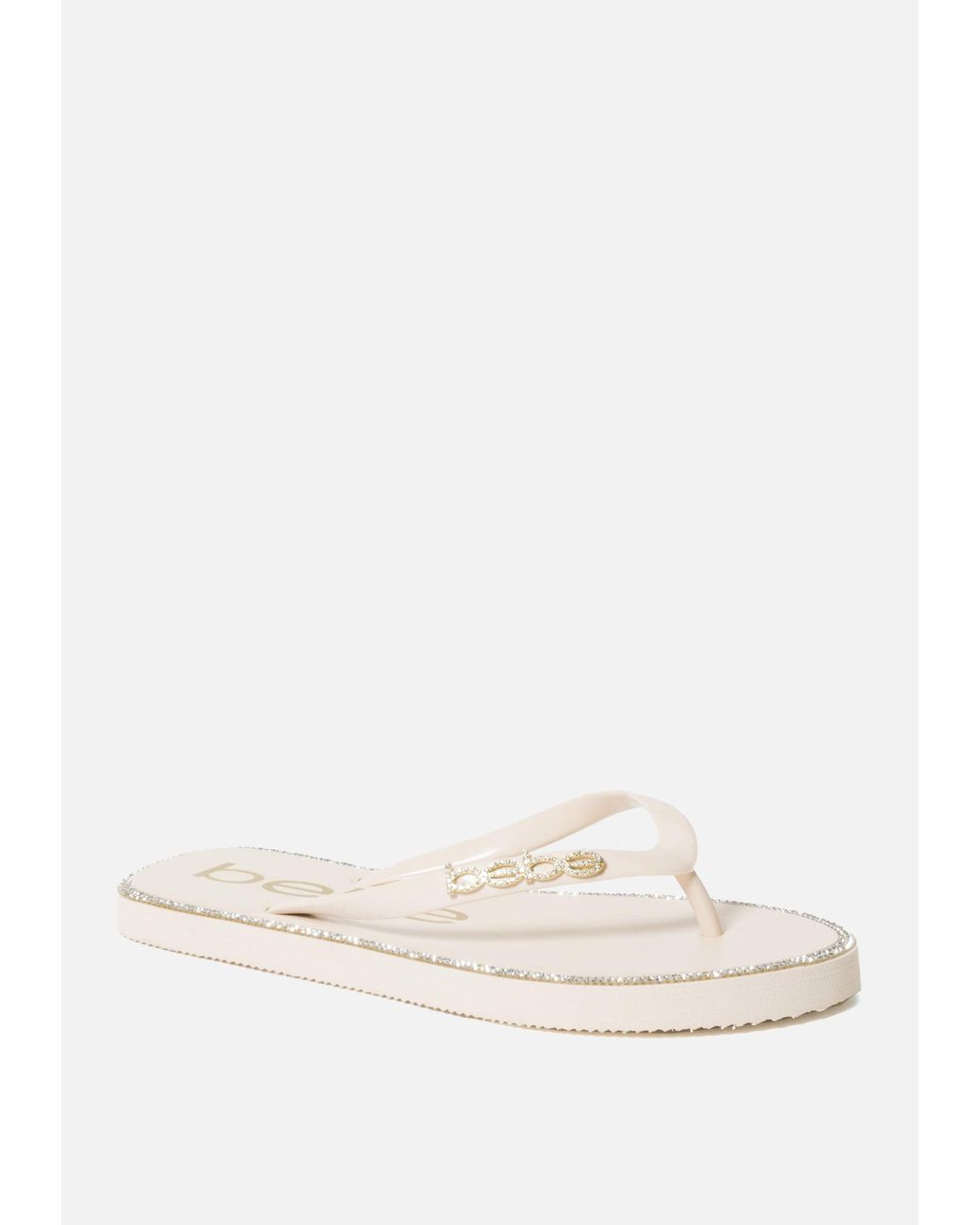 bebe flip flops rhinestone