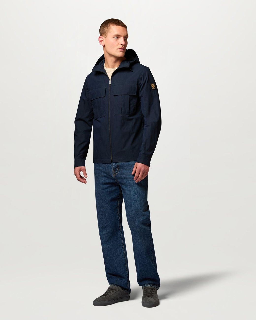 Belstaff Blue Men's Container Overshirt Compact Technical Cotton for men