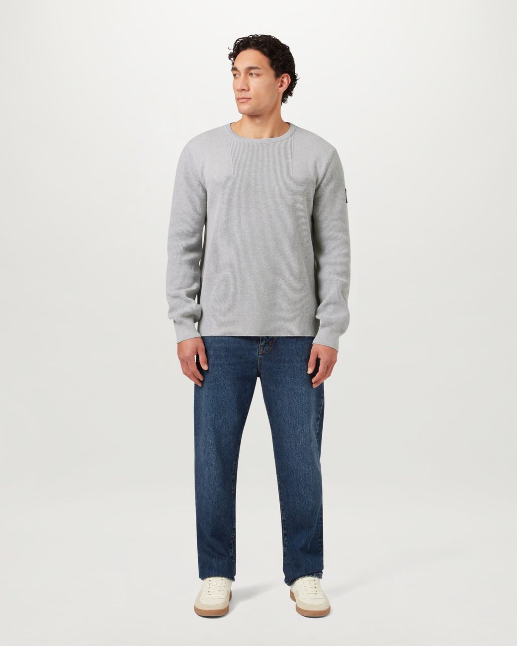 Belstaff Gray Men's Commander Crewneck Jumper Organic Cotton for men