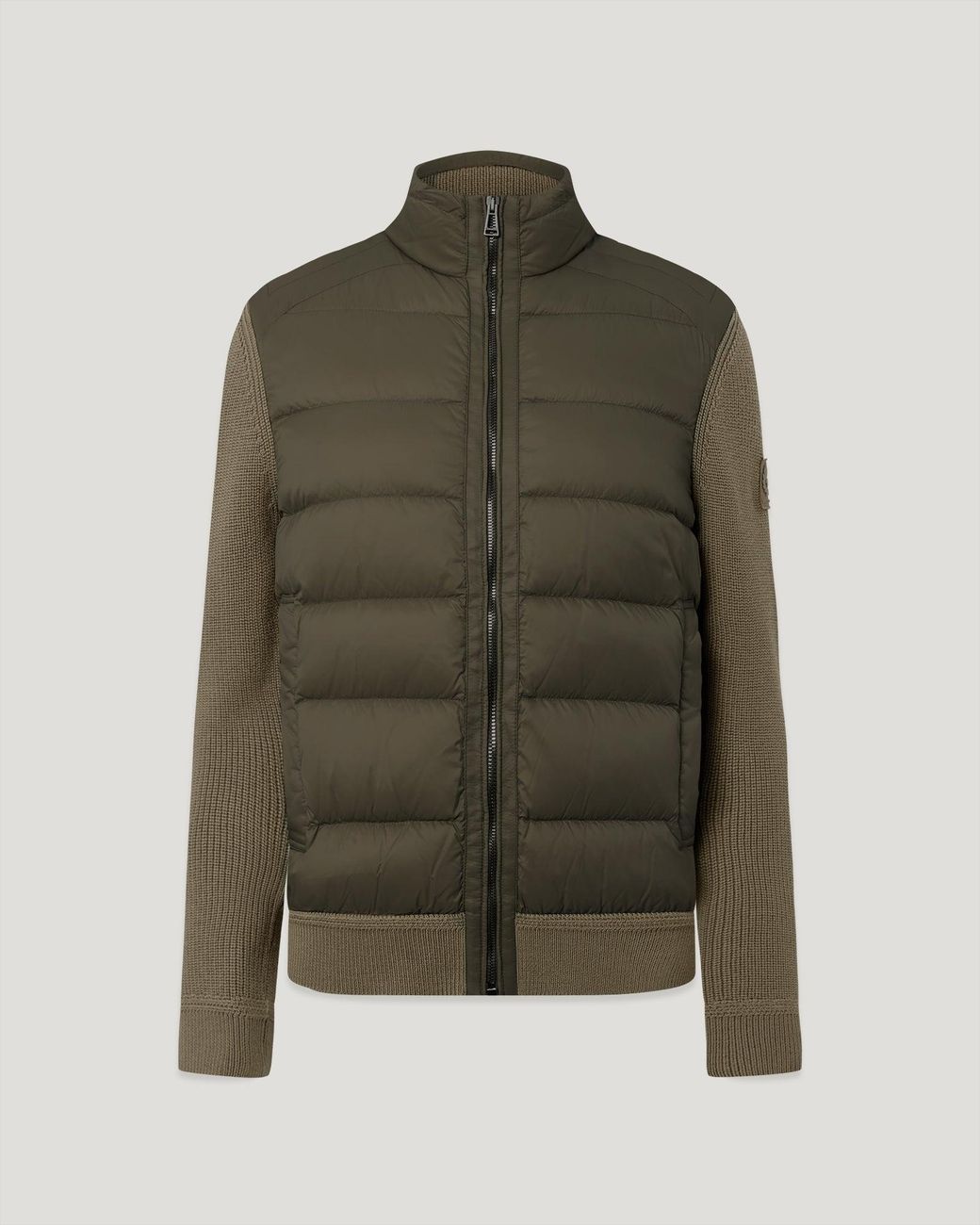 Belstaff Green Men's Compound Cardigan Down Merino Wool for men