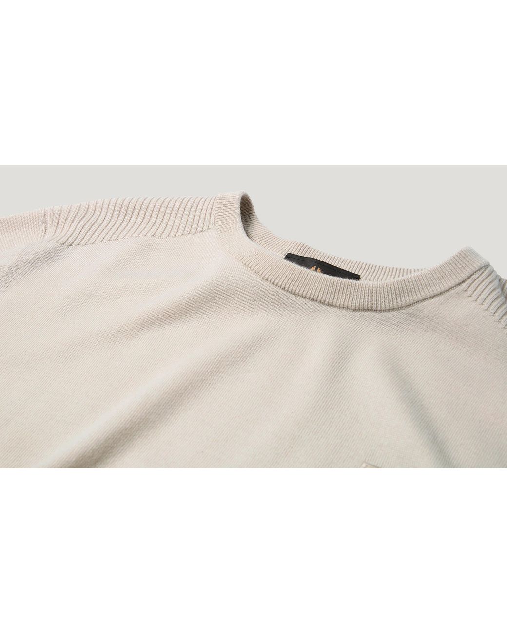 Belstaff Natural Men's Colden Merino Crew Neck Wool for men